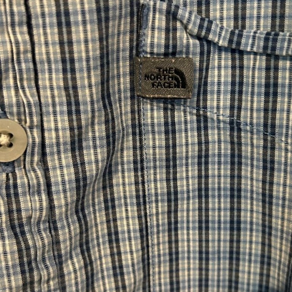 The North Face A5 Series Shirt XL Men's Blue Plaid Short Sleeve Button Down - Picture 3 of 4